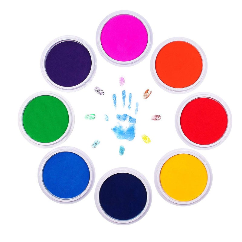 Myboree Washable Large Ink Pads for Kids Crafts Projects Rubber Stamps 12 Colors - Image 5